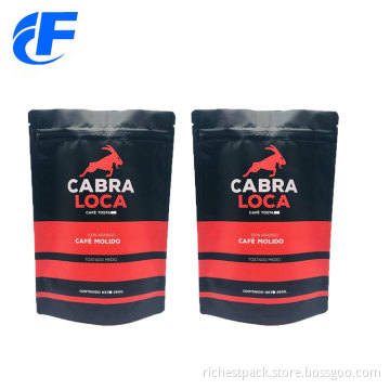 Matte Aluminum Foil Coffee Bean Bags Packaging
